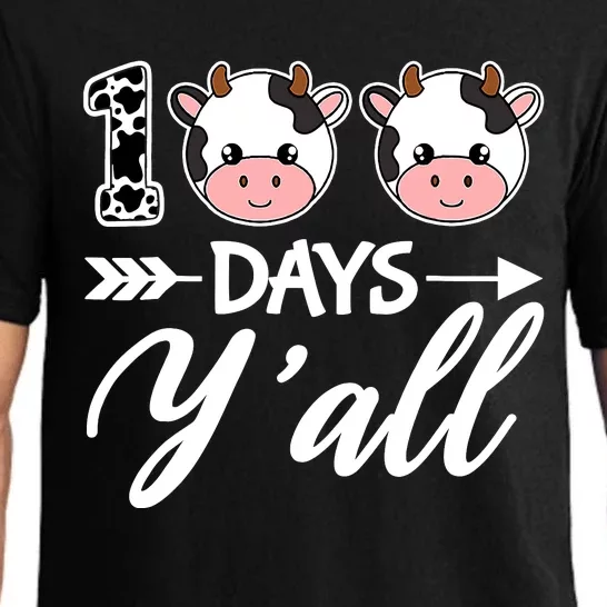 100 Days YAll 100th Day Of School With Cute Cows Pajama Set