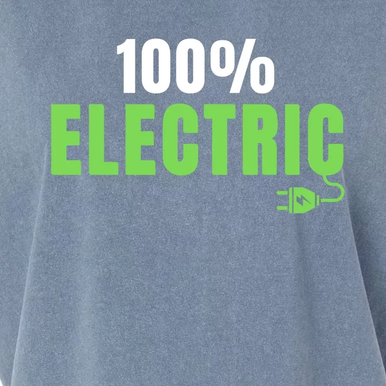 100% Electric, Drive EVs, EV Life, Funny Electric Vehicle Garment-Dyed Women's Muscle Tee