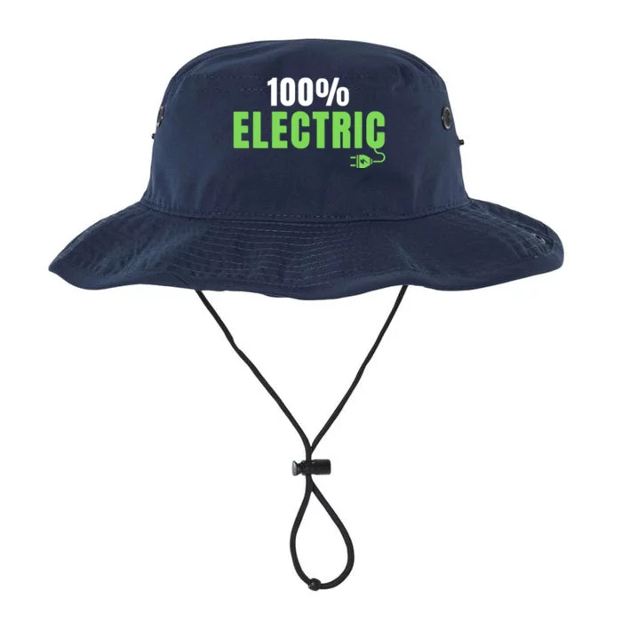 100% Electric, Drive EVs, EV Life, Funny Electric Vehicle Legacy Cool Fit Booney Bucket Hat