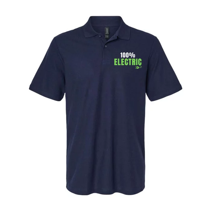 100% Electric, Drive EVs, EV Life, Funny Electric Vehicle Softstyle Adult Sport Polo