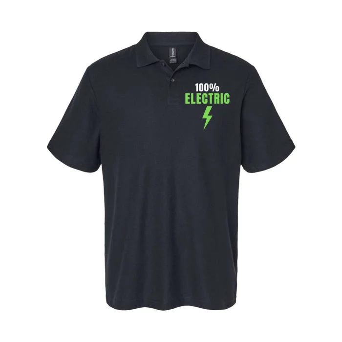 100% Electric, Drive EVs, EV Life, Funny Electric Vehicle, Cool EVs Softstyle Adult Sport Polo