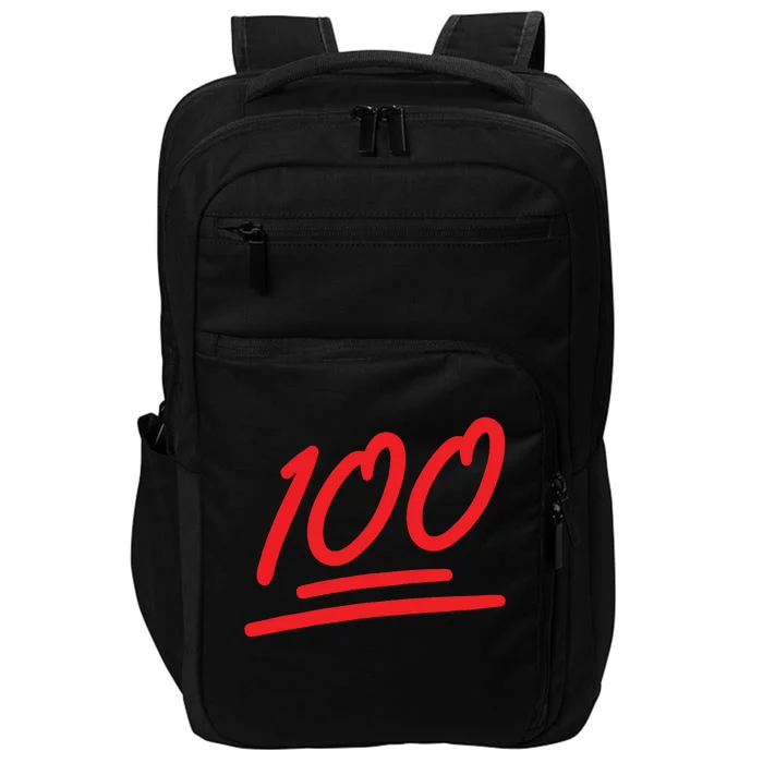 100 Emoticon Funny 100 Emote Art Cool Fun One Hundred Impact Tech Backpack