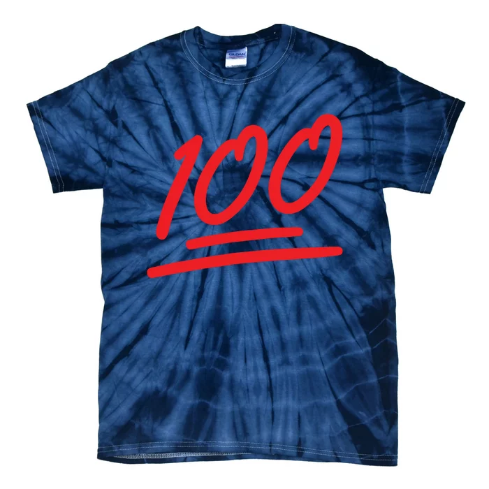 100 Emoticon Funny 100 Emote Art Cool Fun One Hundred Tie-Dye T-Shirt