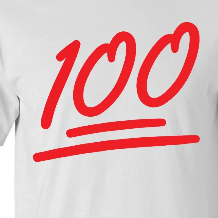 100 Emoticon Funny 100 Emote Art Cool Fun One Hundred Tall T-Shirt