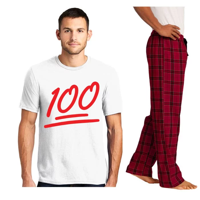 100 Emoticon Funny 100 Emote Art Cool Fun One Hundred Pajama Set