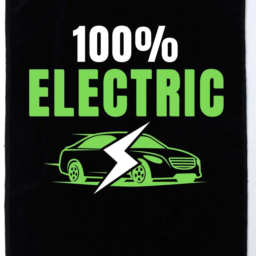 100% Electric, Funny Electric Vehicle, Drive EVs, EV Life, Cool EVs Platinum Collection Golf Towel