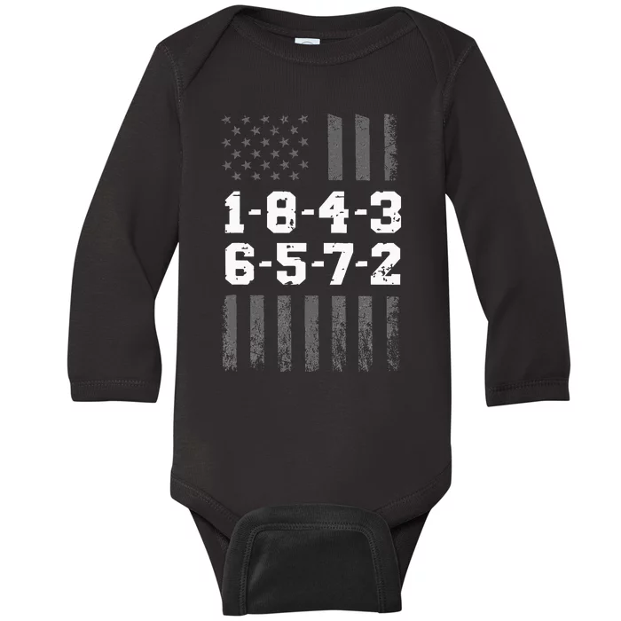 18436572 Engine Firing Order V8 Small Block Mechanic Baby Long Sleeve Bodysuit