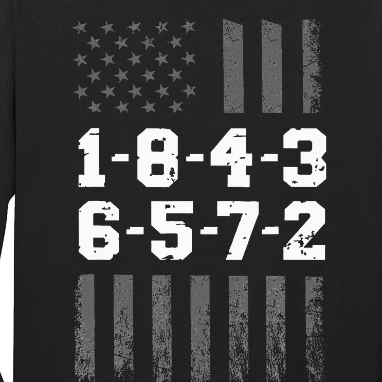 18436572 Engine Firing Order V8 Small Block Mechanic Tall Long Sleeve T-Shirt