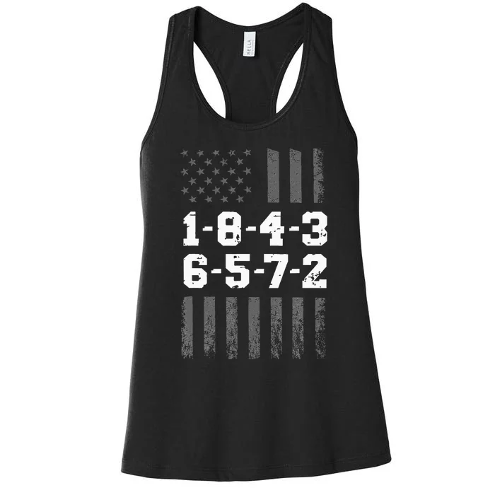 18436572 Engine Firing Order V8 Small Block Mechanic Women's Racerback Tank