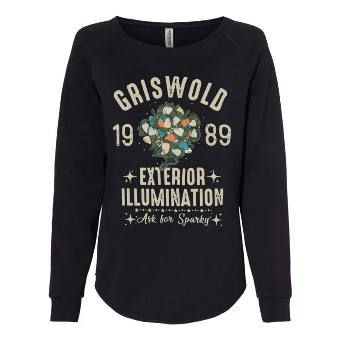 1989 Exterior Illumination Funny Christmas Lighting Womens California Wash Sweatshirt