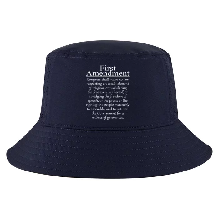 1st First Amendment US Constitution Patriot US History Cool Comfort Performance Bucket Hat