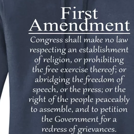 1st First Amendment US Constitution Patriot US History Women's Pullover Hoodie