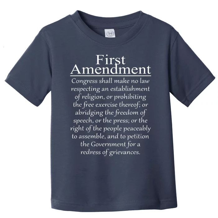 1st First Amendment US Constitution Patriot US History Toddler T-Shirt