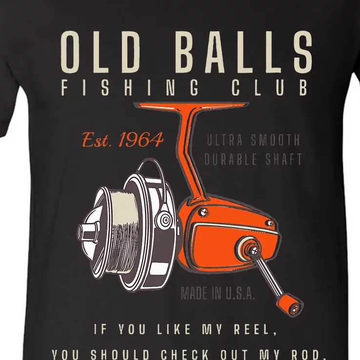 1964 Fishing Birthday Old Fart 60th For Fisherman V-Neck T-Shirt