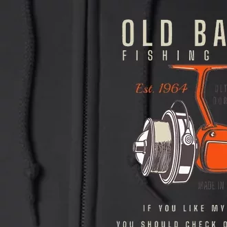 1964 Fishing Birthday Old Fart 60th For Fisherman Full Zip Hoodie