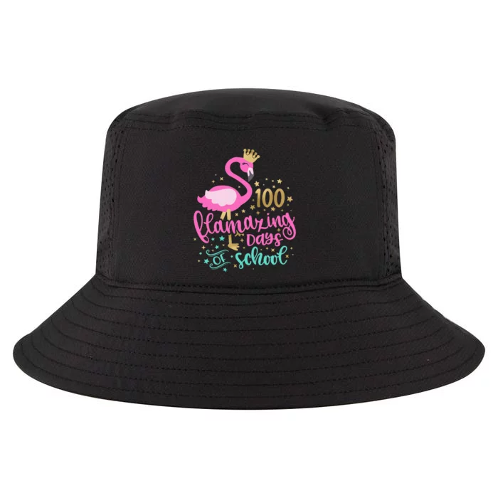 100 Flamazing Days Of School Flamingo Teacher Cool Comfort Performance Bucket Hat