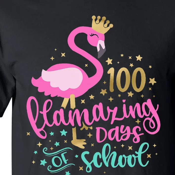 100 Flamazing Days Of School Flamingo Teacher Tall T-Shirt