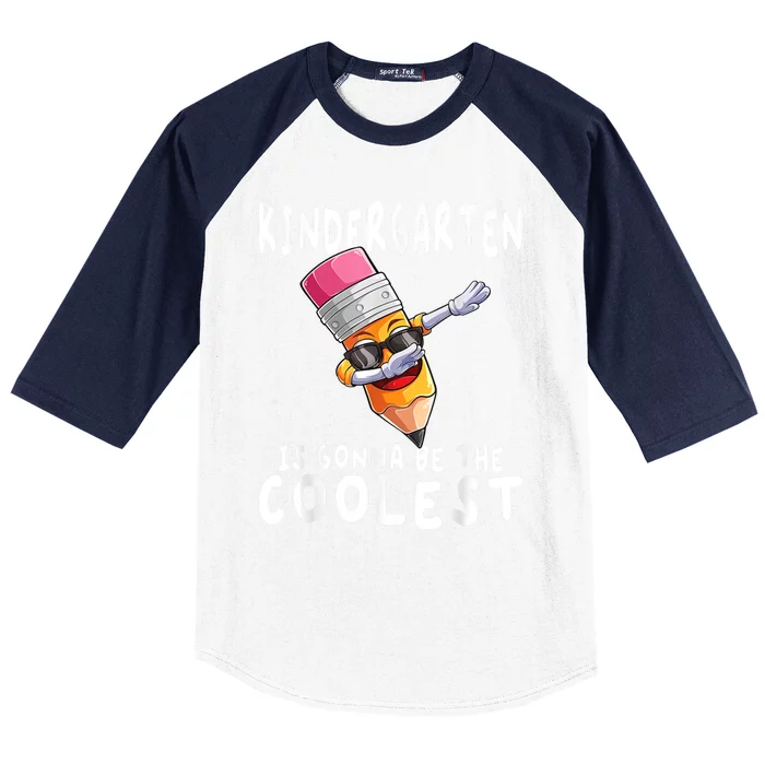 1st First Day Of Kindergarten Coolest Back To School Boy Baseball Sleeve Shirt