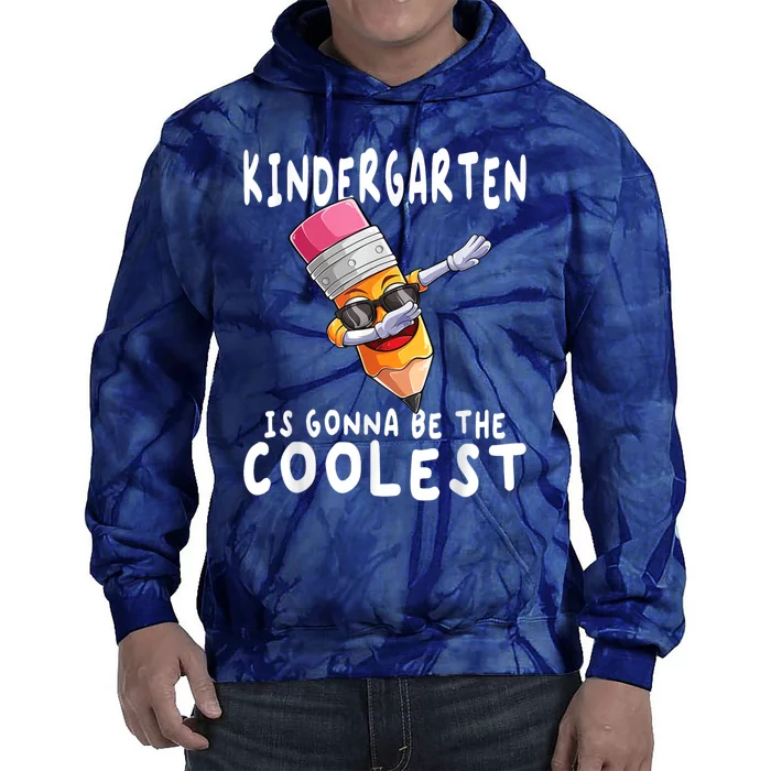 1st First Day Of Kindergarten Coolest Back To School Boy Tie Dye Hoodie