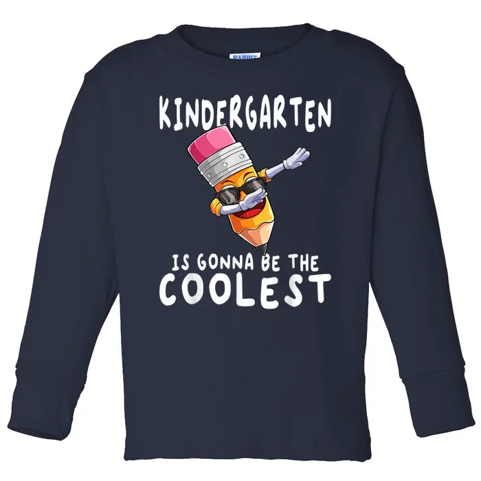 1st First Day Of Kindergarten Coolest Back To School Boy Toddler Long Sleeve Shirt