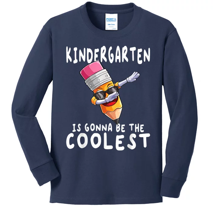 1st First Day Of Kindergarten Coolest Back To School Boy Kids Long Sleeve Shirt