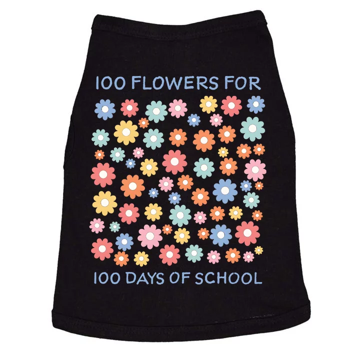 100 Flowers For 100 Days Of School Doggie Tank