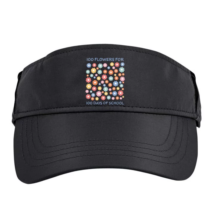 100 Flowers For 100 Days Of School Adult Drive Performance Visor