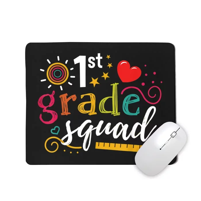 1st First Grade Squad Student Teacher Gift Back To School Mousepad