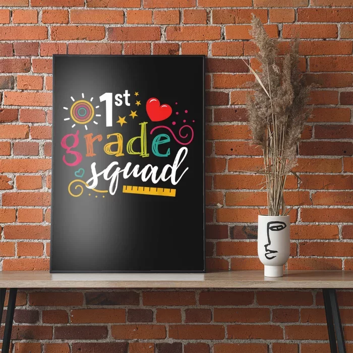 1st First Grade Squad Student Teacher Gift Back To School Poster