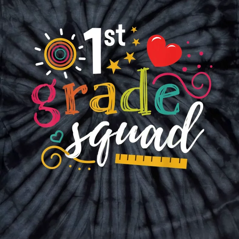 1st First Grade Squad Student Teacher Gift Back To School Tie-Dye T-Shirt