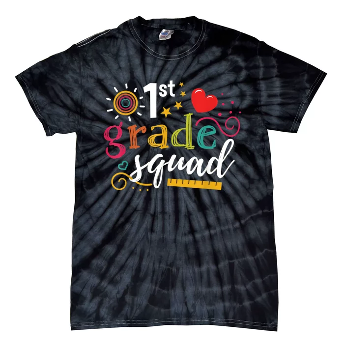 1st First Grade Squad Student Teacher Gift Back To School Tie-Dye T-Shirt