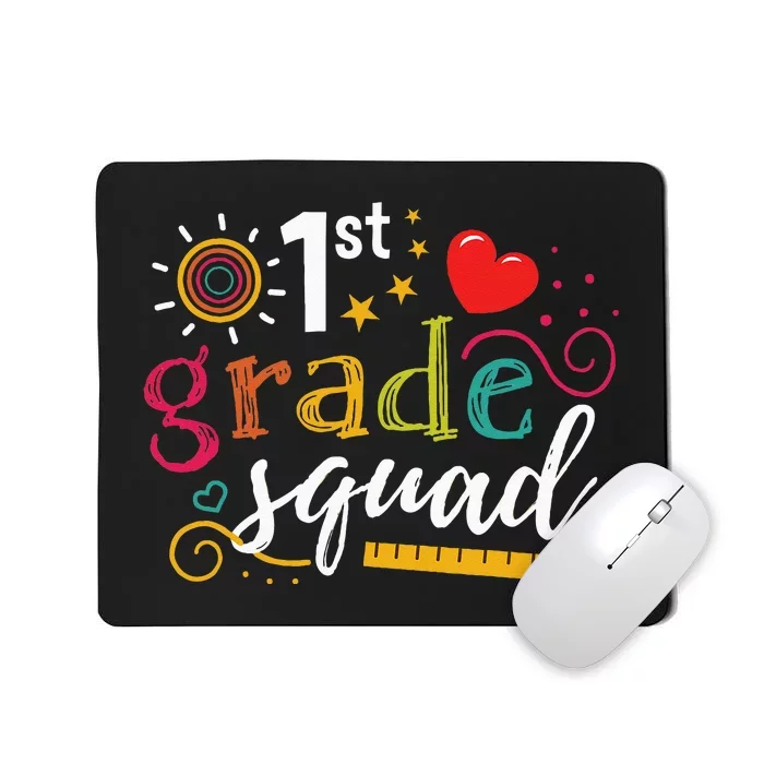 1st First Grade Squad Student Teacher Gift Back To School Mousepad