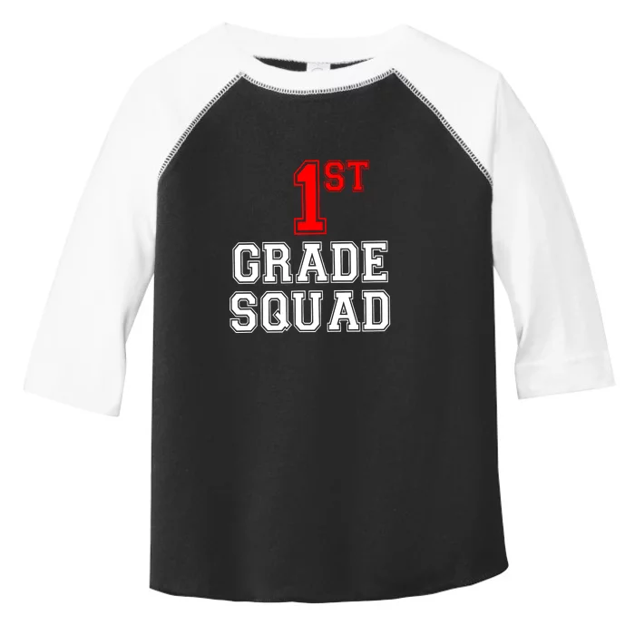 1st First Grade Squad Back To School Teacher Gift Toddler Fine Jersey T-Shirt