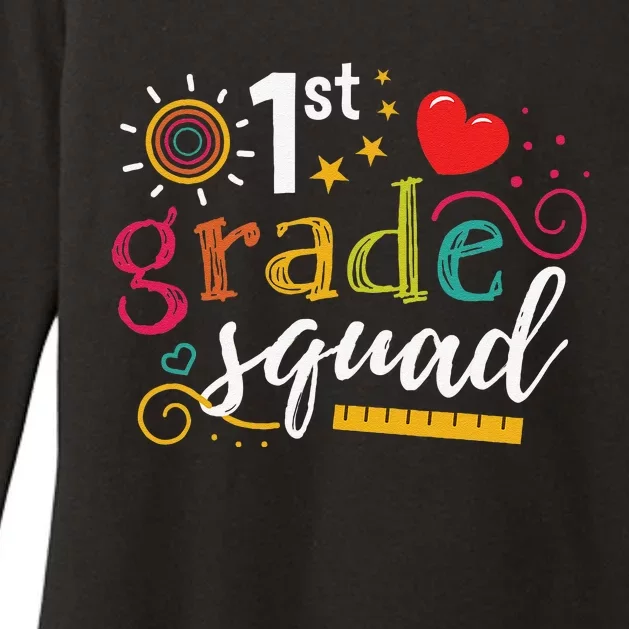 1st First Grade Squad Student Teacher Gift Back To School Womens CVC Long Sleeve Shirt