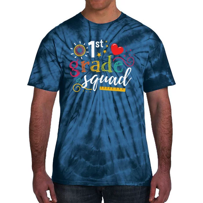 1st First Grade Squad Student Teacher Gift Back To School Tie-Dye T-Shirt