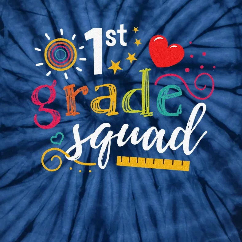 1st First Grade Squad Student Teacher Gift Back To School Tie-Dye T-Shirt