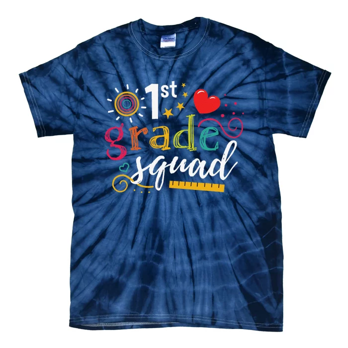 1st First Grade Squad Student Teacher Gift Back To School Tie-Dye T-Shirt