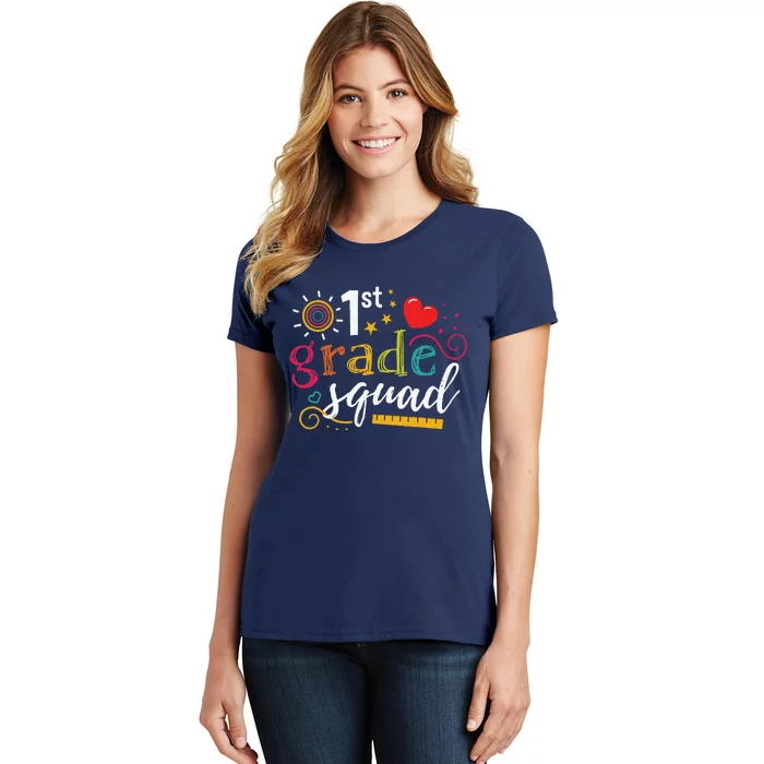 1st First Grade Squad Student Teacher Gift Back To School Women's T-Shirt