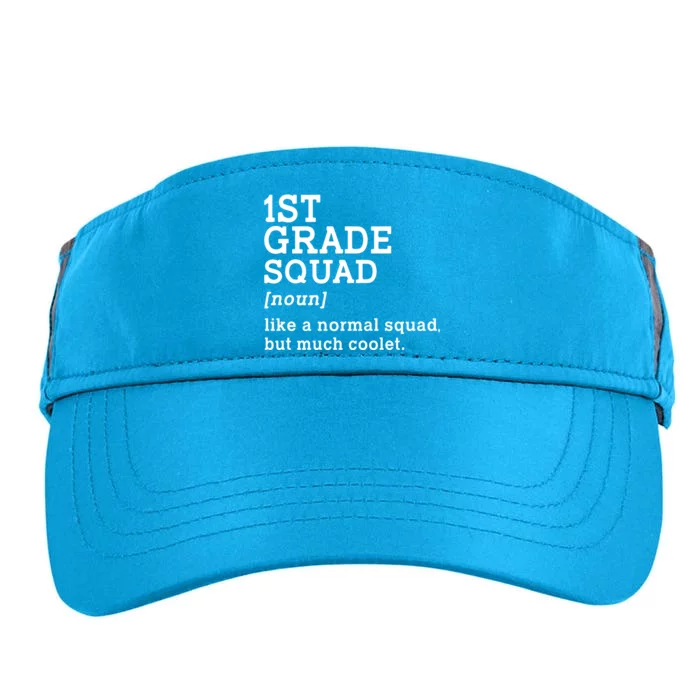 1st First Grade Squad Student Teacher Gift Back To School Gift Adult Drive Performance Visor