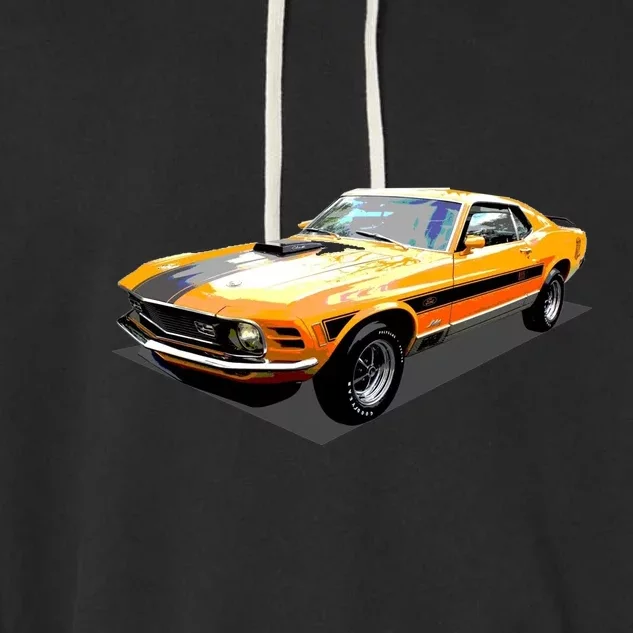 1970 Ford Mustang Mach I, Ideal Birthday Present Or Gift Garment-Dyed Fleece Hoodie