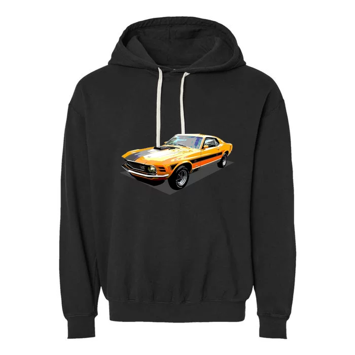 1970 Ford Mustang Mach I, Ideal Birthday Present Or Gift Garment-Dyed Fleece Hoodie