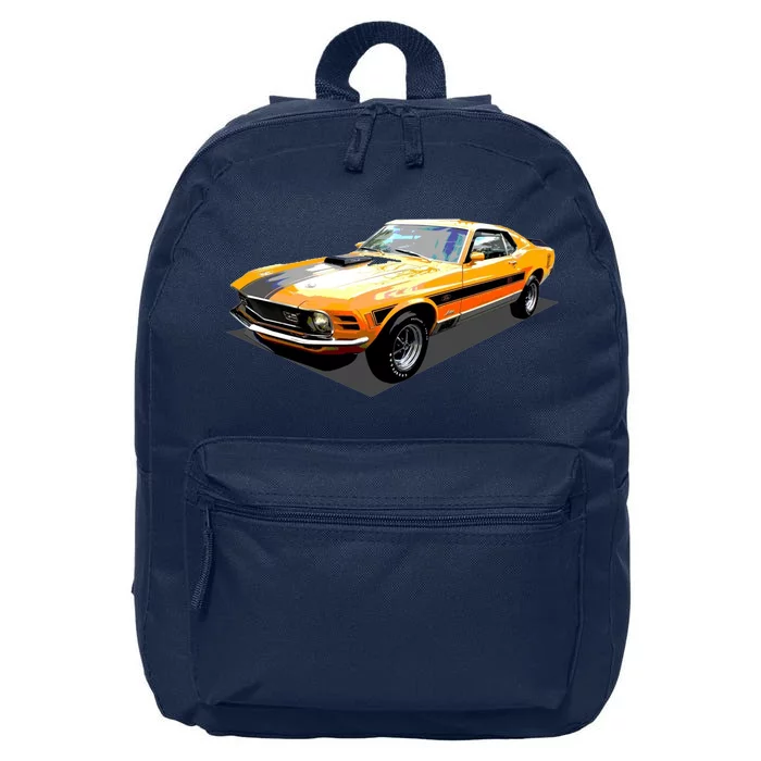 1970 Ford Mustang Mach I, Ideal Birthday Present Or Gift 16 in Basic Backpack