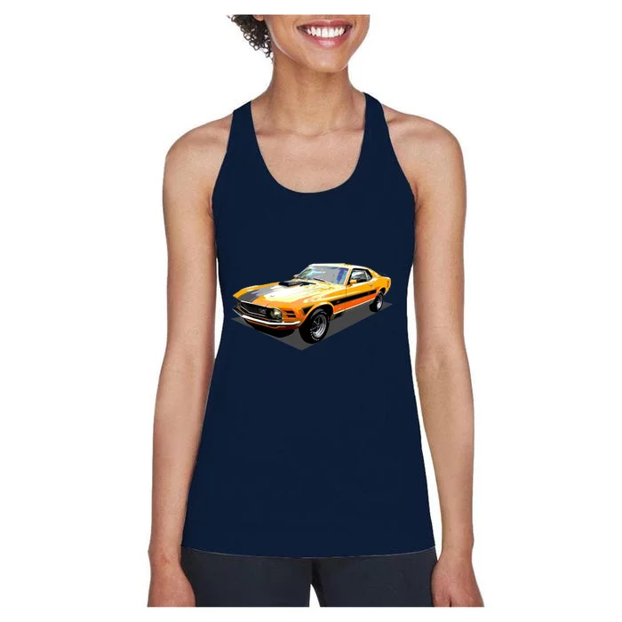 1970 Ford Mustang Mach I, Ideal Birthday Present Or Gift Women's Racerback Tank