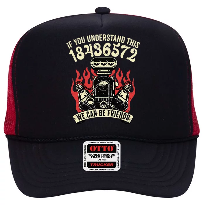 18436572 Firing Order High Crown Mesh Trucker Hat