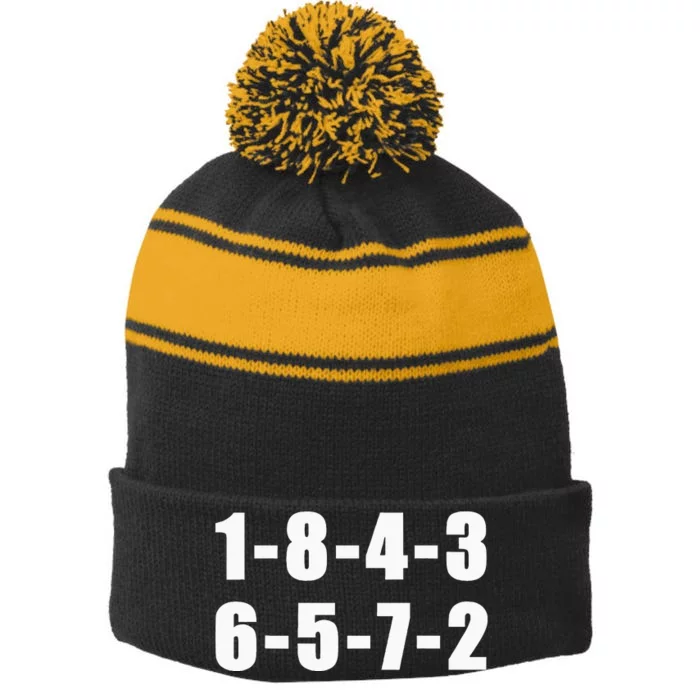 18436572 Firing Order Small Block Engine Stripe Pom Pom Beanie