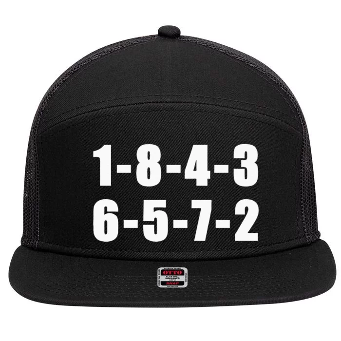 18436572 Firing Order Small Block Engine V8 Big Block 7 Panel Mesh Trucker Snapback Hat