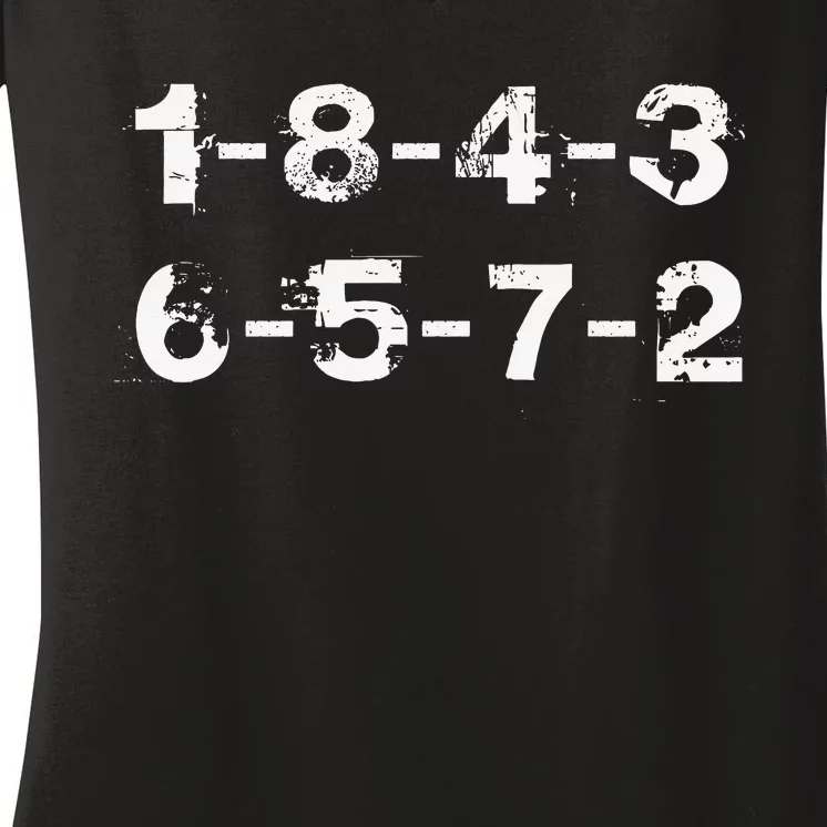 18436572 Firing Order Numbers Funny Women's V-Neck T-Shirt