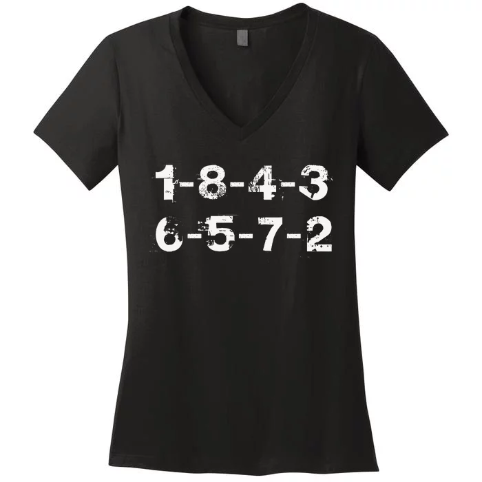 18436572 Firing Order Numbers Funny Women's V-Neck T-Shirt