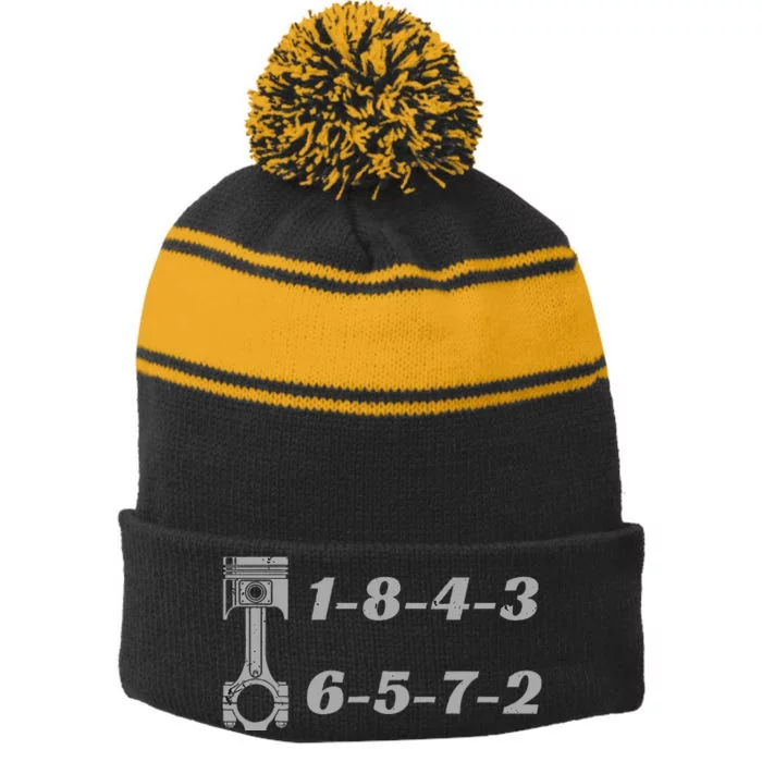 18436572 Firing Order Small Block Engine V8 Big Block Stripe Pom Pom Beanie