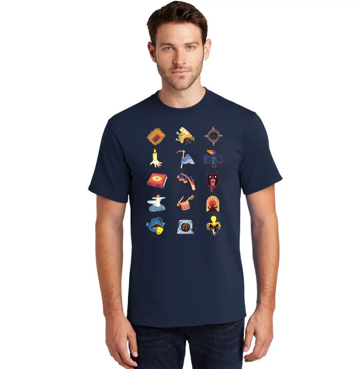 15 Fears Risograph Icons Tall T-Shirt